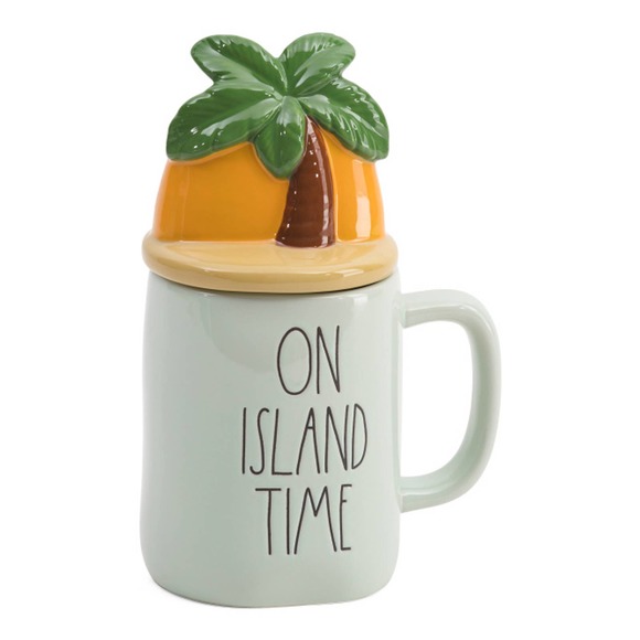 Rae Dunn Other - Rae Dunn On Island Time Palm Tree lidded Mug NEW